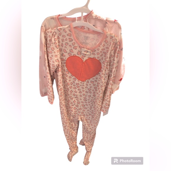 Carter ‘Just One You’ 2 pk of footed pajamas-cheetah print and sheep, size 5T. - Picture 2 of 11